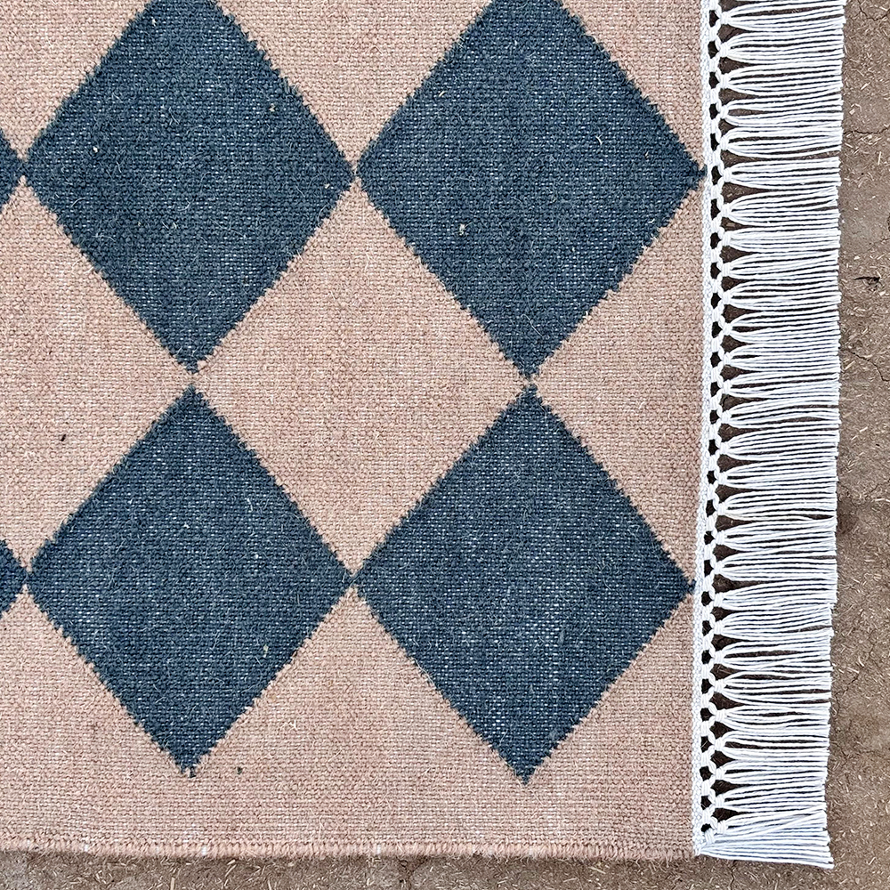 Handmade Vintage Multicolor Wool Dhurrie For Living